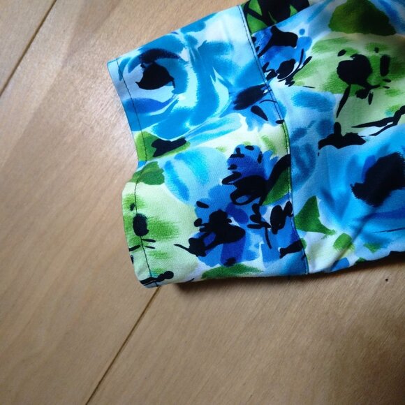 Notations Women's XL 3/4 Sleeve Button Front Floral Lined Lightweight Blazer - Picture 5 of 7